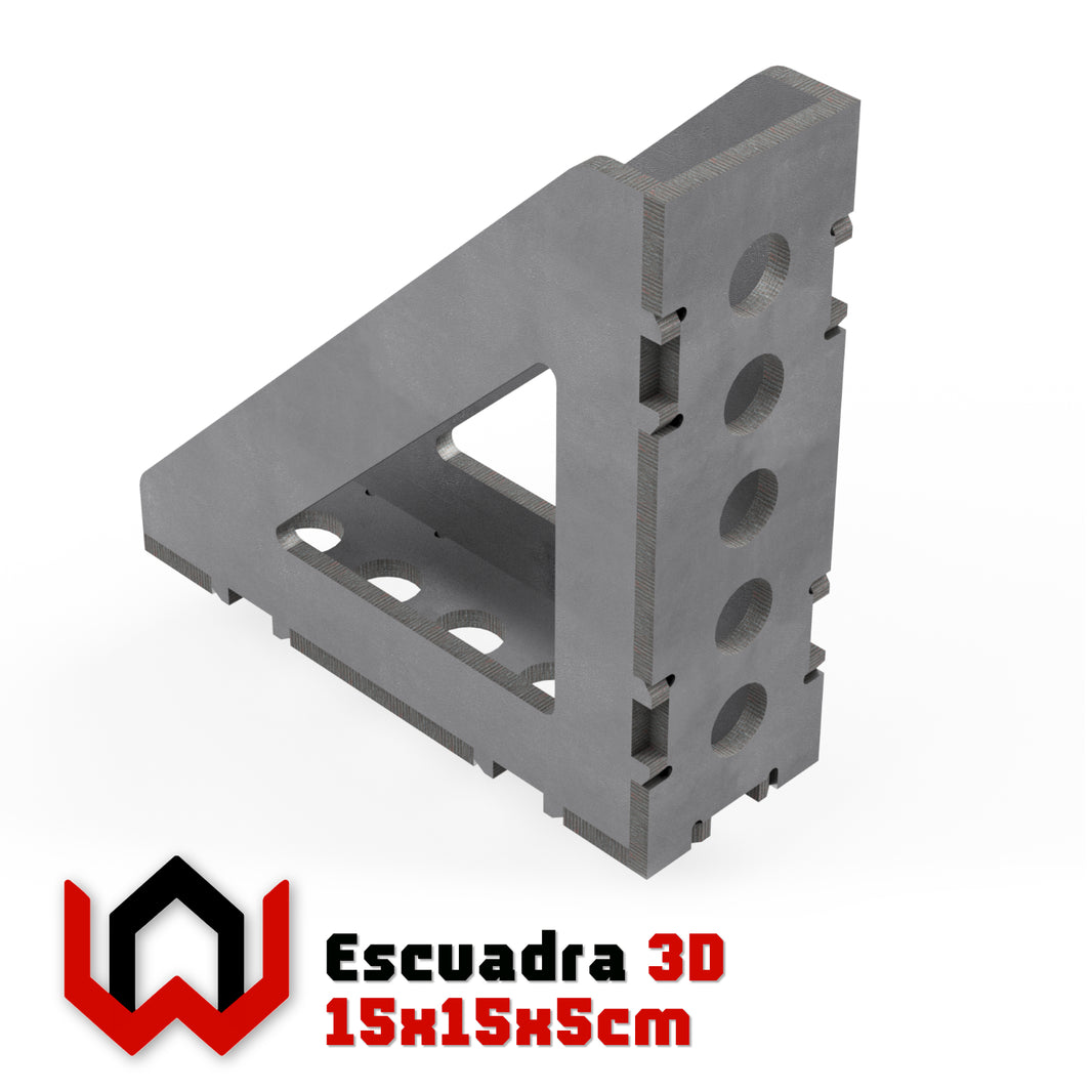 Escuadra 3D 15x15cm AW