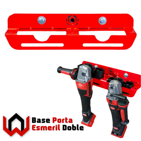 Base Porta Esmeriles Doble para Mesas AcuWeld – Compatible con 4 ½” y 5” (para 2 esmeriles)