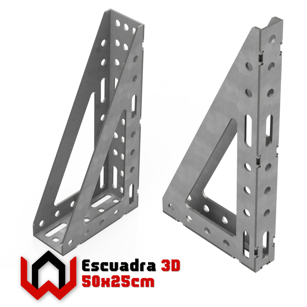 Escuadra 3D 50x25cm AW