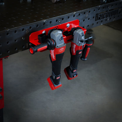 Base Porta Esmeriles Doble para Mesas AcuWeld – Compatible con 4 ½” y 5” (para 2 esmeriles)