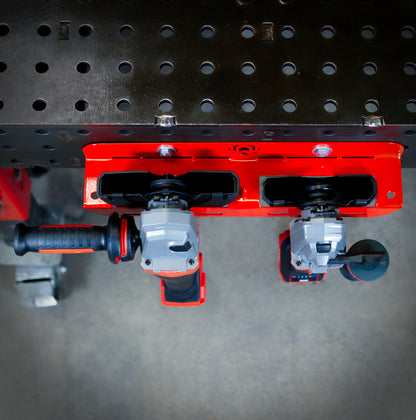 Base Porta Esmeriles Doble para Mesas AcuWeld – Compatible con 4 ½” y 5” (para 2 esmeriles)