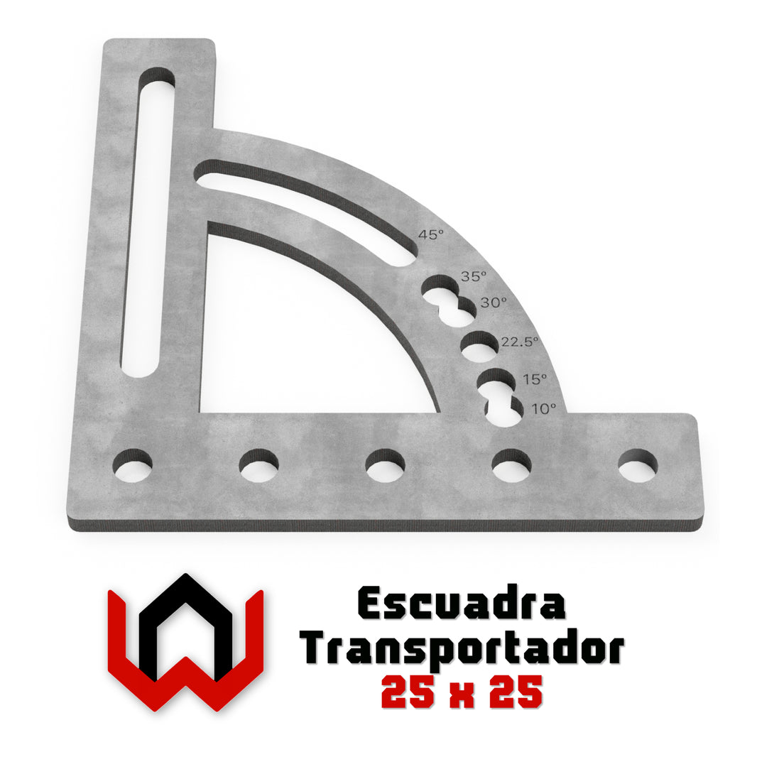 Escuadra-Transportador Modular 25x25cm