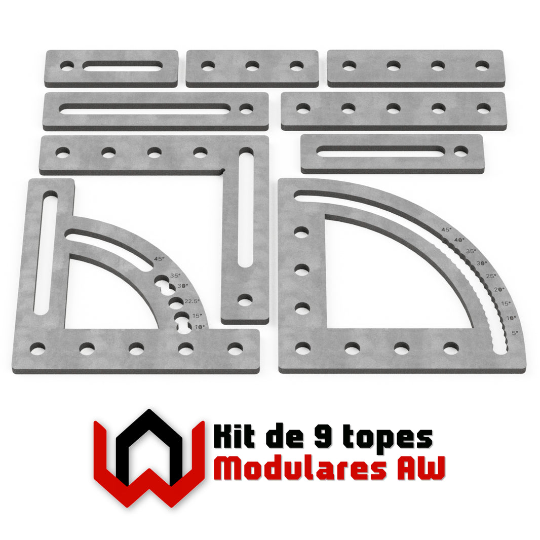 Kit de Topes Modulares AcuWeld | Set de 9 Piezas