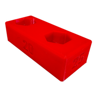 Bloque 3D impreso en PETG para mesas de soldadura